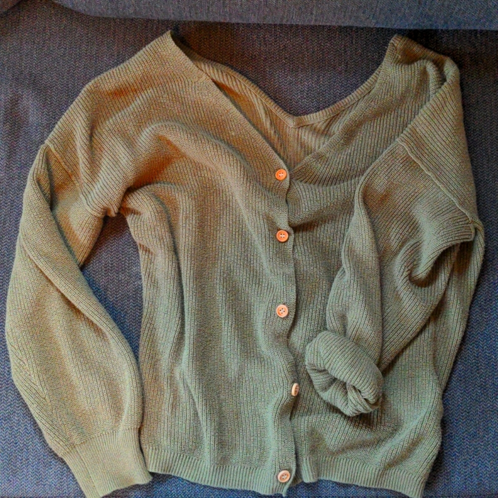 Slouchy Off the Shoulder Cardigan